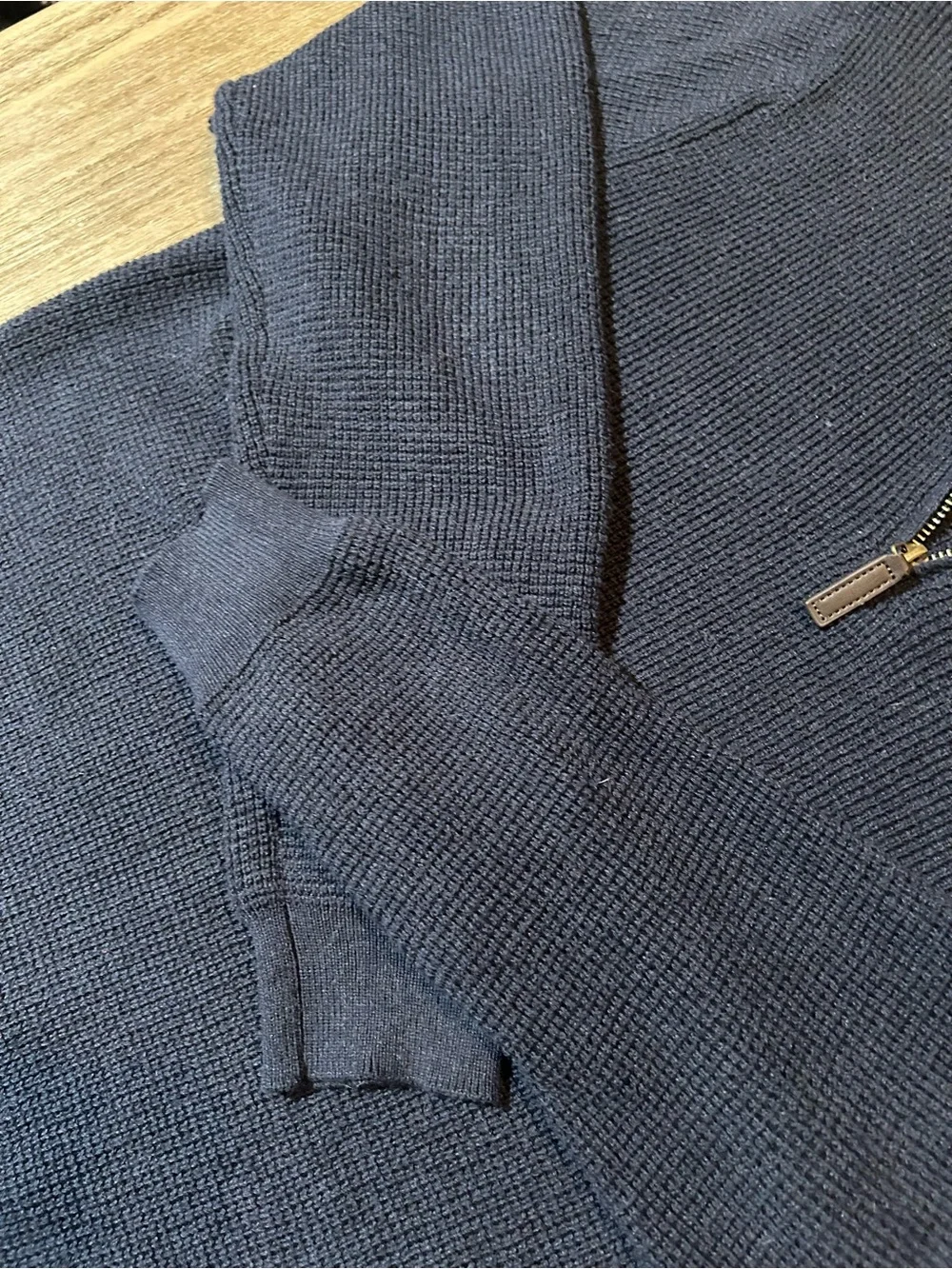 Daniel Bishop Navy Blue Quarter-Zip Sweater Size L